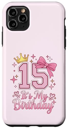 It's My 15�΂̒a���� ���̎q �R�P�b�g���{�� �s���N 15�� �X�}�z�P�[�X iPhone 11 Pro Max �p