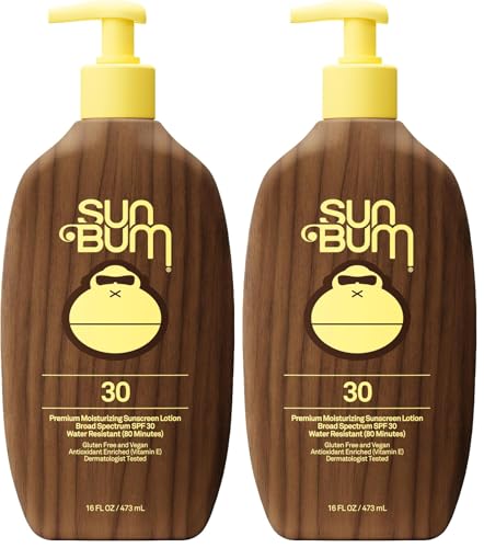 Image of Sun Bum Original SPF 30 Sunscreen Body Lotion - Broad Spectrum Moisturizing Sunscreen with Vitamin E - Hawaii 104 Act Compliant (Made Without Octinoxate & Oxybenzone) - 16 oz (Pack of 2)