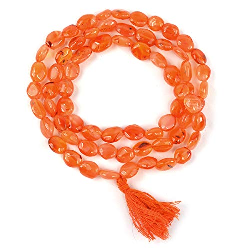 Image of Natural Oval Crystal Beads Mala Necklace Collection for Men & Women, Reiki Energized Gemstone Jewellery for Meditation, Mindful Living, Spiritual Decor & Everyday Fashion Styling