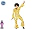 Atosa-55915 Disfraz Disco, Color Dorado, M-L (55915)