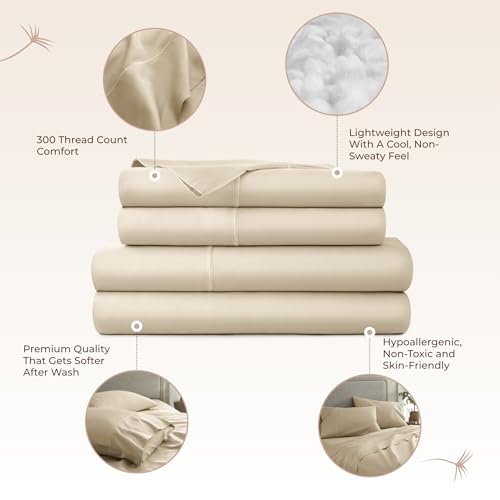 Image of Whisper Organics 100% Organic Cotton Bed Sheets with Deep Pocket 3 Pc. Set