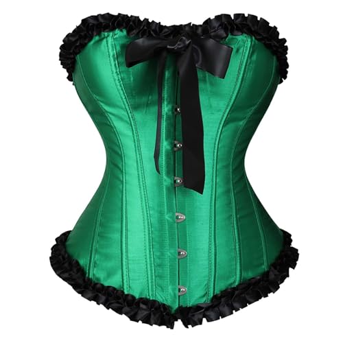 Corset en dentelle de haute qualité et brocart rétro pour femme