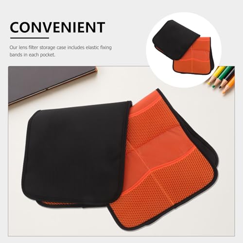 Filtros de cámara estuche de 6 bolsillos bolsa protectora contra polvo para lentes de viaje 3
