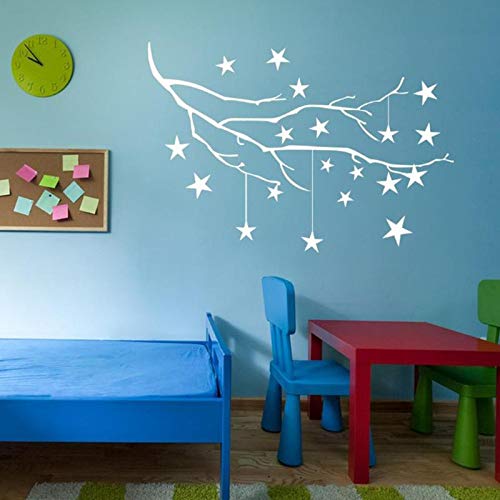 GADGETS WRAP Branch Stars DIY PVC Waterproof Wall Stickers Home Wardrobe Removable Art Decals for Bedroom Home Decoration