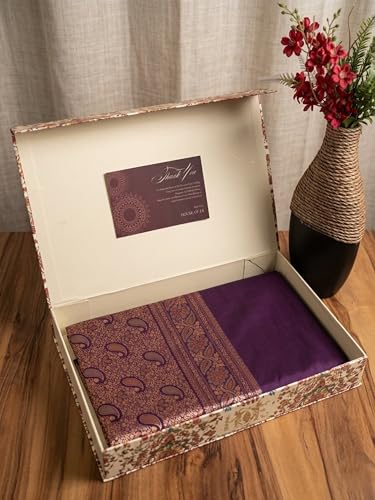 HOUSE OF EX purple mysore silk saree – image 4
