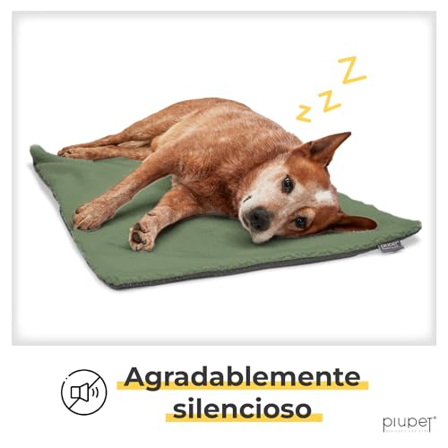 Miniatura 4 de Piupet Manta Térmica Perro I 90x60cm I Autocalentado I Sin Electricidad Y Baterías I Manta Perros I Cojín De Calor I Innovador E Ecológico I Manta Termica I Manta Mascota Manta Perro Verde