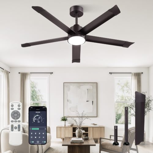 ZMISHIBO 52 Inch Ceiling Fans with Lights, Bend-Resistant Aluminum Blades