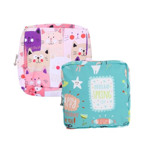 ibasenice Bolsas Para Compresas Impermeables De Algodón 2 Unidades Cremallera, Portátiles Para Escuela y Oficina