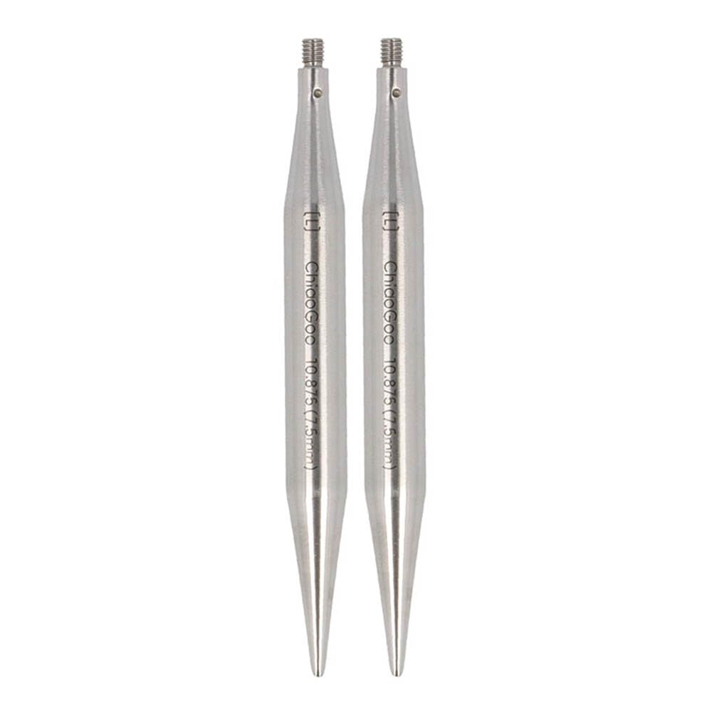 ChiaoGoo Twist Lace Interchangeable Knitting Needle Tips 8cm 7.50mm Silver 1 piece