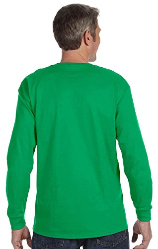 Gildan Men's G2400 Ultra Cotton Jersey Long Sleeve Tee, Red, Medium - Image 2