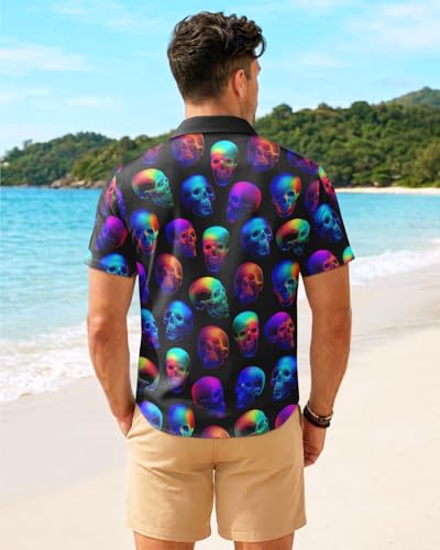 Image of 99TIMORO Fathers Funny Mens Hawaiian Shirt, Movie Button Down Short Sleeve Top, Father Day Summer Gifts