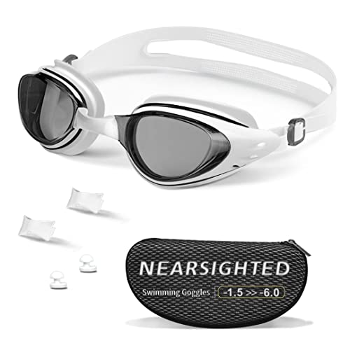 HDYAR Swim Goggles Nearsighted Swimming Goggles Anti Fog No Leaking UV Protection Fit for Adult Men Women Youth