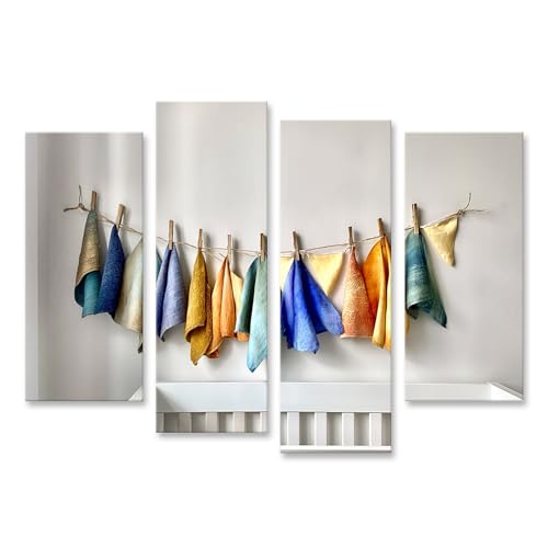 Tableau sur toile enfant guirlande joyeuse 4 pièces pour petit aventurier
