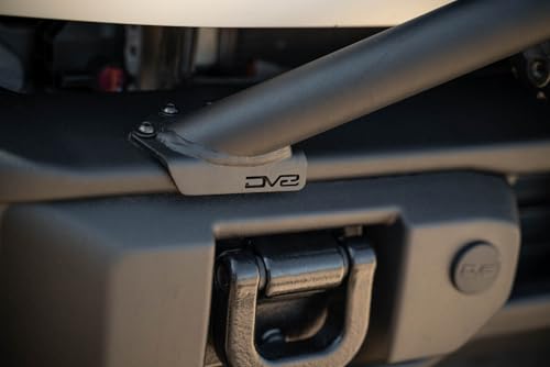 Image of DV8 Capable Bull Bar for 2021-2026 Ford Bronco Steel Front Design | For The Bumper, Compatible w / (1) 13-20 inch Light Bar or 3 inch Pod Lights, Adjustable & Removable Light Tabs