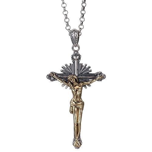 Pendentif Croix de Jésus Christ ForFox bijou chrétien discret pour votre foi au quotidien