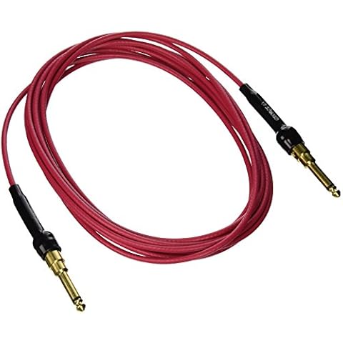 George L's 155 Guage Cable with Straight Plugs (Red, 15 Foot) Cover