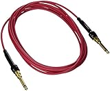 George L's 155 Guage Cable with Straight Plugs (Red, 15 Foot)