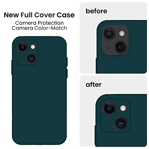 Image of FireNova Designed for iPhone 13 Case, Silicone Upgraded [Camera Protection] Phone Case, Soft Anti-Scratch Microfiber Lining Inside, 6.1 inch, Teal