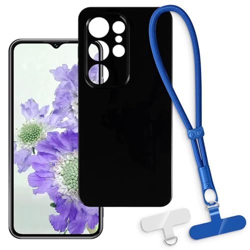 OAGELIM 2-in-1�ی�P�[�X�ƃ��X�g�X�g���b�v Oukitel C2 2025 �Ƃ̌݊������� ���O���\�ȃ��j���[�h�t���d�b�J�o�[�A����~�ߕ����h�~�O���b�v�n���h�� (�u���b�N + �u���[)