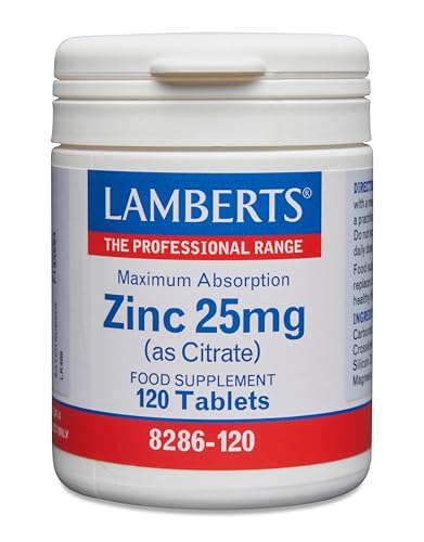 Lamberts Healthcare Zinc 25Mg (As Citrate) (Zinkcitrat) 120 Tabletten (Vegan)
