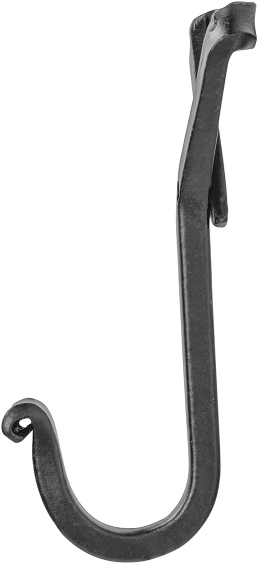 GoCraft Wrought Iron Wall Hooks – Set of 3 Hand-Forged Black Metal Hooks – Rustic Decorative Hooks for Hanging Coats, Towels, Hats, Scarves – Heavy-Duty Colonial Wall Mount Hardware image 4