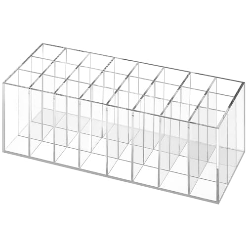 balacoo Présentoir de rangement pour rouge à lèvres en acrylique transparent - Organiseur de maquillage à 36 compartiments - Organiseur de bureau pour...