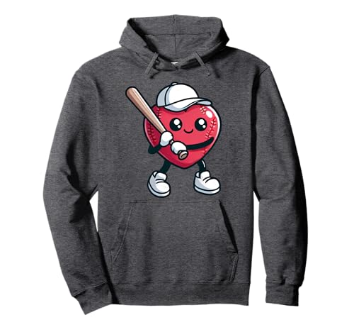 Día de San Valentín Love Heart Baseball Sudadera con Capucha