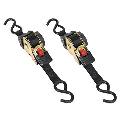 Sealey ATD25301 Auto Retract Ratchet Tie Down Strap 25mm x 3m (Pack of 2)