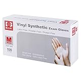 Disposable Medical Clear Vinyl Exam Gloves Industrial Gloves - Latex-Free & Powder-Free 100PCS -...