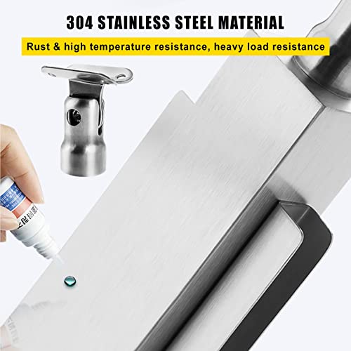 Pince de garde-corps en verre avec poteau inox brossé rigide - 3