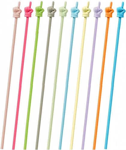 10PCS Children Finger Reading Stick,Teacher Pointer Finger Stick for Classroom, Point Reading Pen,Kindergarten Student Teacher Teaching Reading Finger Shape Mini Pointer Stick (Macaroon)