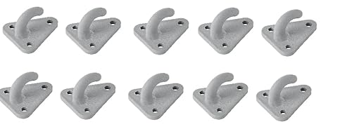 Set 10-30 Stück Dreiloch Planenhaken aus Kunststoff Netzhaken Befestigungshaken Abspannhaken Zurröse 45x39mm ideal für Anhängernetz Planen Ladungssicherung Ladebordwand (10 Stück)