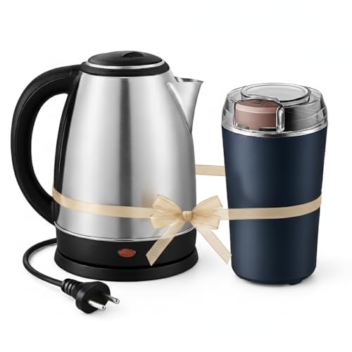 Image of Electric 1500W 1.8L Extra-Large Capacity | Stainless Steel Body with Cool Touch Exterior | Automatic Shut-Off & Boil Dry Protection (KETTLE AND GRINDER)