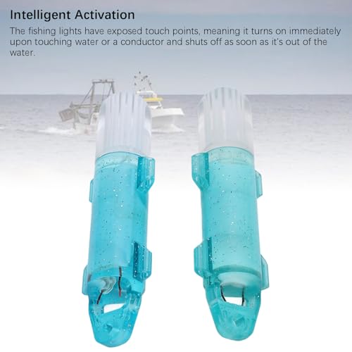 Luz de Pesca Subaquática, 2 Peças Luz de Pesca Subaquática Fibra óptica Led Gota Profunda Luz de Pes