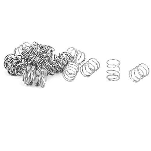 20 Stück 304 Edelstahl Druckfedern – 0,5mm Draht, 4mm Außen-Ø, 20mm Länge – Vielseitig Für Türen, Geräte & Reparaturen