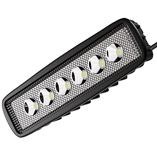 AllExtreme EX6I6F1 6 LED Fog Light Bar 6 Inch Waterproof Driving Lamp with Mounting Bracket for Motorcycles and Cars (18W, White Light, 1 PC)