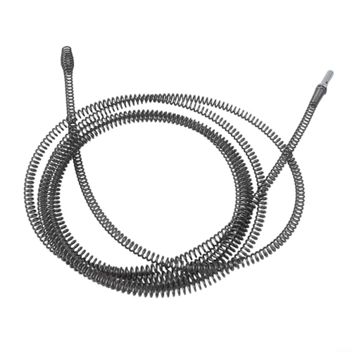 Cushteg Juego de herramientas de dragado de tubos de acero de manganeso con conector de taladro eléctrico para cocina, baño, bañera, ducha, alcantarillado y desatascamiento de drenaje de suelo
