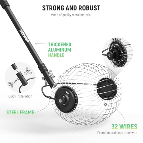 image for NEEWER Tennis Ball Pickleball Collector Roller, No Bending Over Quick 