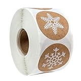 Pegatinas de Navidad de 500 piezas/rollo redonda 6 estilos de copas de nieve etiqueta de vacaciones linda etiqueta para álbumes de recortes calcomanías de papelería pegatinas de papelería