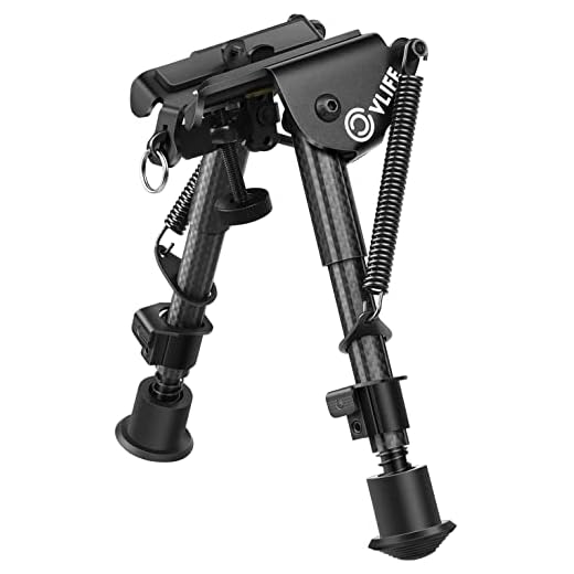 CVLIFE Carbon Fiber Bipod - 6 Inch to 9 Inch Adjustable Super Duty Tactical Rifle Bipod