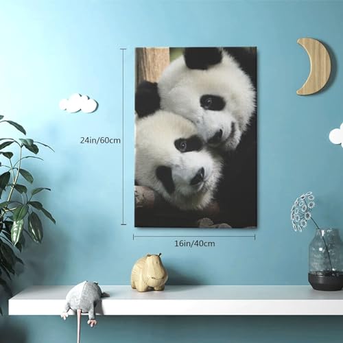 Peintures a theme nature panda ours OUSIKA deco murale 40x61 cm
