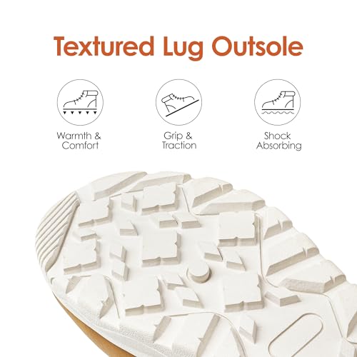 DREAM PAIRS Women's Winter Snow Boots Lace Up Warm Comfortable Faux Fur Lining Outdoor Ankle Booties,Size 7,Chestnut,SDSB2311W