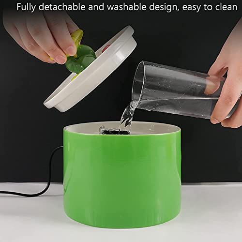 Fuente automática de agua para gatos de cerámica miniatura 4