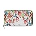 Produktbild GIGIJY schöne Sommer-Geldbörse mit Blume, Vogel, Schmetterling, mehrere Kreditkartenfächer, Tasche für Frauen, Leder, mit Reißverschluss
