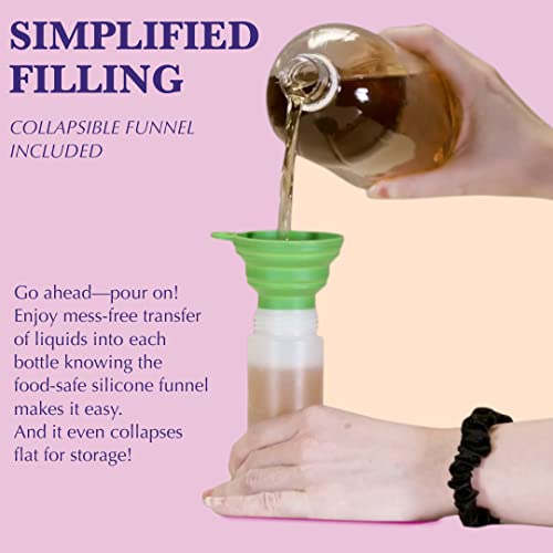 6-Pack Premium Plastic Condiment Squeeze Squirt Bottles For Sauces, Paint,Oil, Condiments,Salad Dressings, Arts And Crafts - Food Grade-Includes Funnel, Erasable Marker And Reusable Labels (16 Oz) #TOP2