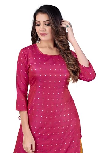 Image of Magenta Kurti Skirt set042