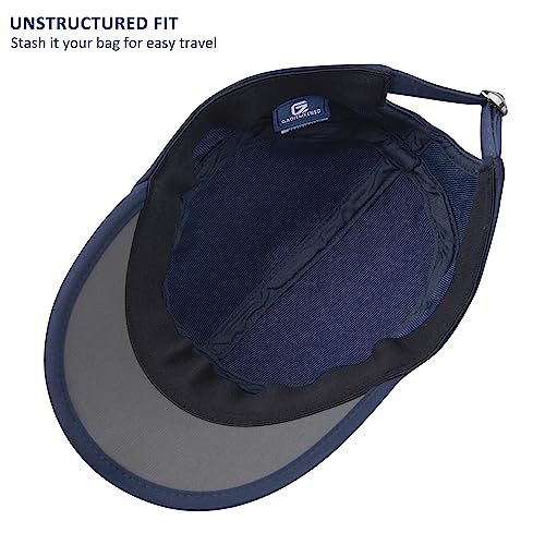 Image of GADIEMKENSD Stretch Army Cap Cadet Military Hats Flat Top Baseball Cap Short Bill Breathable