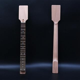 WUQIMUSC 24 Fret Guitar Neck Mahogany Paddle head replacement for DIY Rosewood fretboard Set in heel (24fret 24.75in)