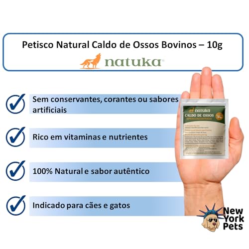 Caldo De Ossos Bovino E Vinagre De Maçã 10g Cães - Natuka