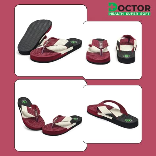 Image of DOCTOR HEALTH SUPER SOFT Men's & Boys Anti-Skid Flip Flops with Acupressure Massage Footbed | Lightweight | Soft | Doctor-Recommended Slipper for Pain Relief | All Day Wear Acupressure Doctor Slipper